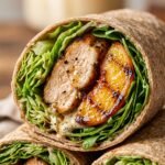 Grilled Peach Chicken Wrap High Protein