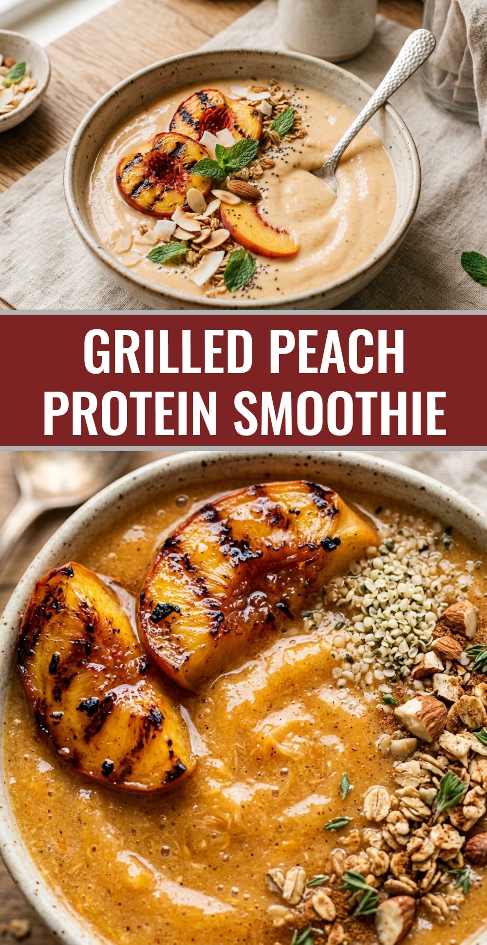 Grilled Peach Protein Smoothie