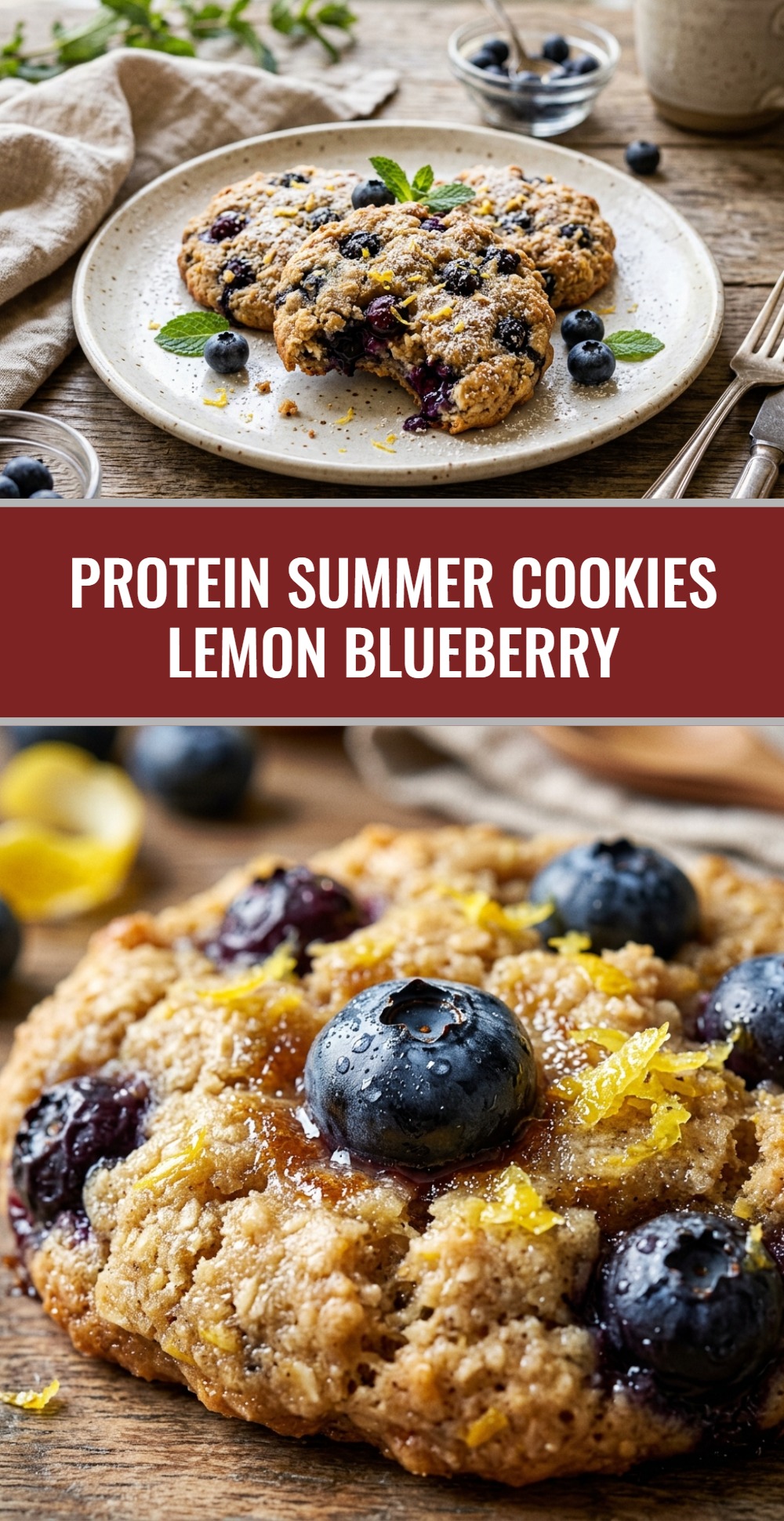 Protein Summer Cookies Lemon Blueberry