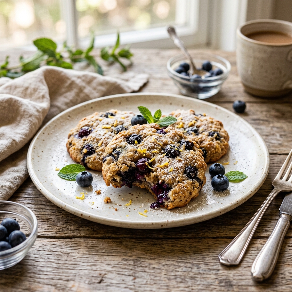 Protein Summer Cookies Lemon Blueberry
